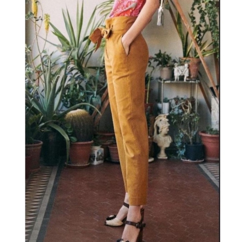 Sézane Mustard Ankle Pants